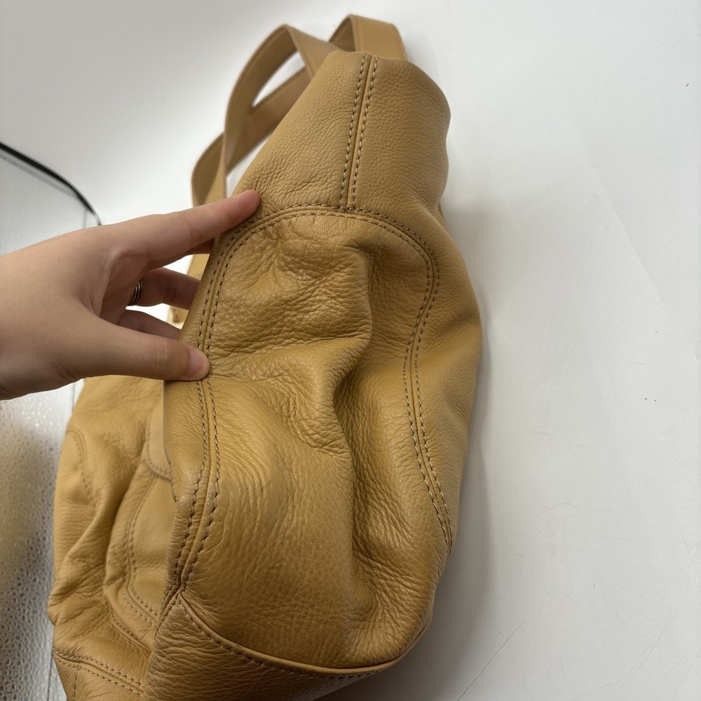 Michael Kors Hudson Downtown Leather Tote Large Shoulder Bag Light Brown Purse - Picture 5 of 16
